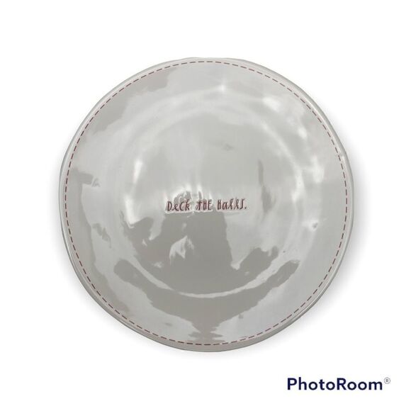 RARE Rae Dunn Christmas Holidays Stiched Dinner Plates Set of 4 Farmhouse HTF - Picture 6 of 10